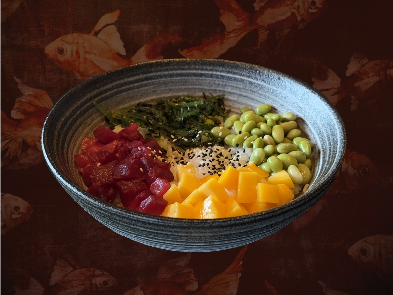 Poke Bowl with Marinated Salmon